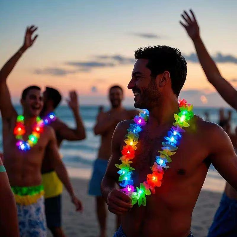 LED flower lei 12pcs