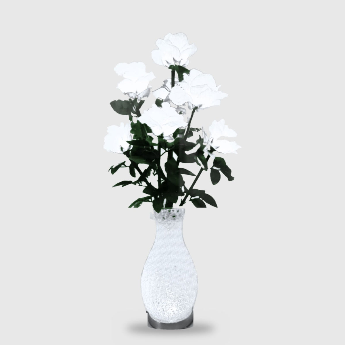 Decorative table lamp flower-like design 74cm, 7L