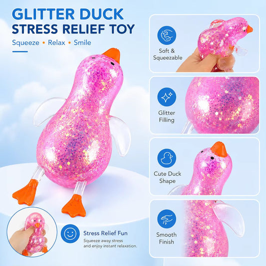 12pcs Sugar Glitter Squishy Duck