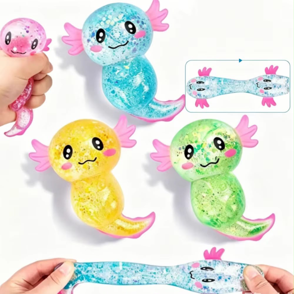 12pcs Sugar Glitter Squishy Axolotl