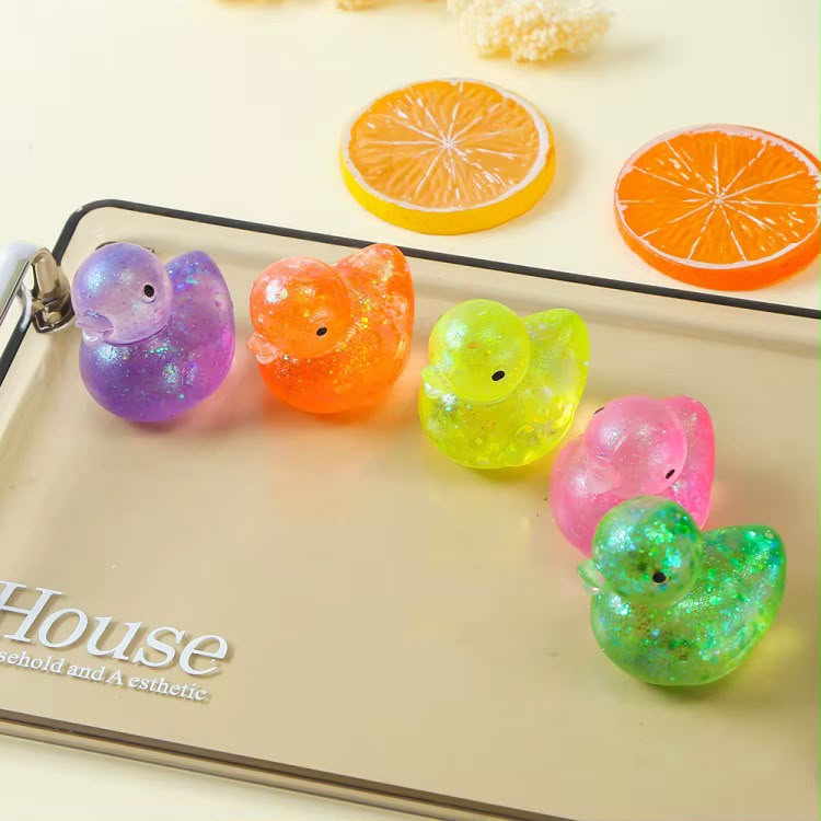 12pcs Sugar Glitter Squishy Duck