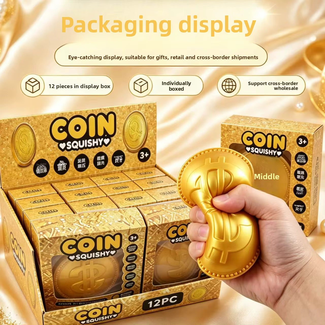 6pcs Coin squshy