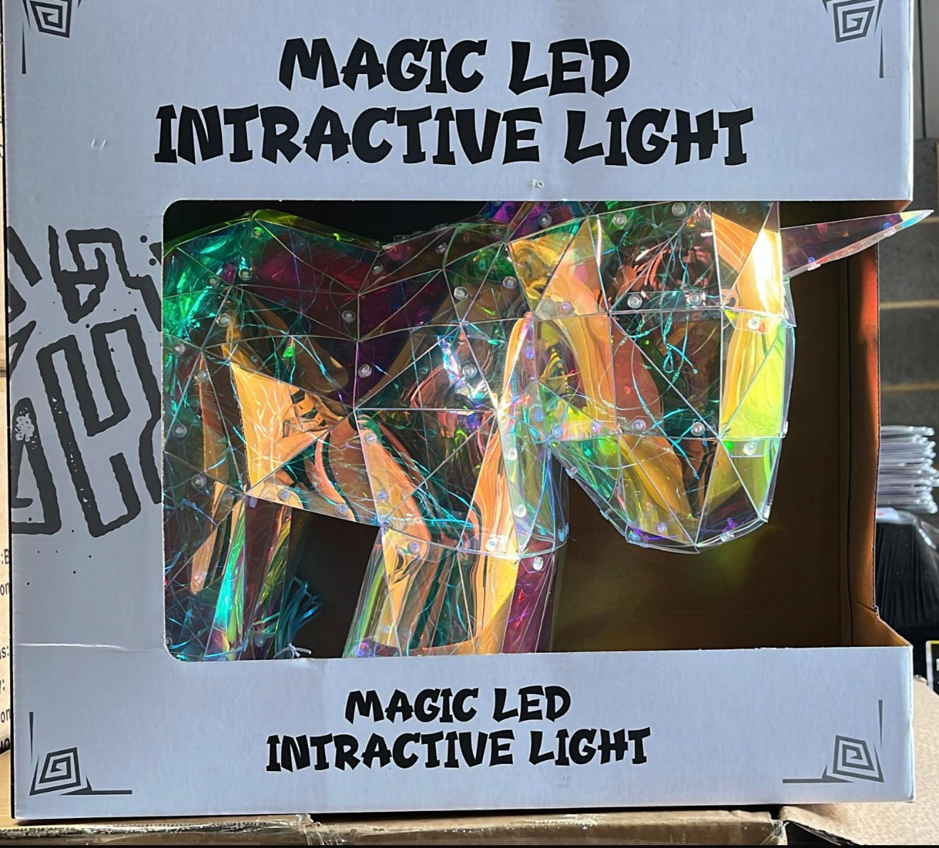 MAGIC LED INTRACTIVE 3d lights UNICORN 43cm hight