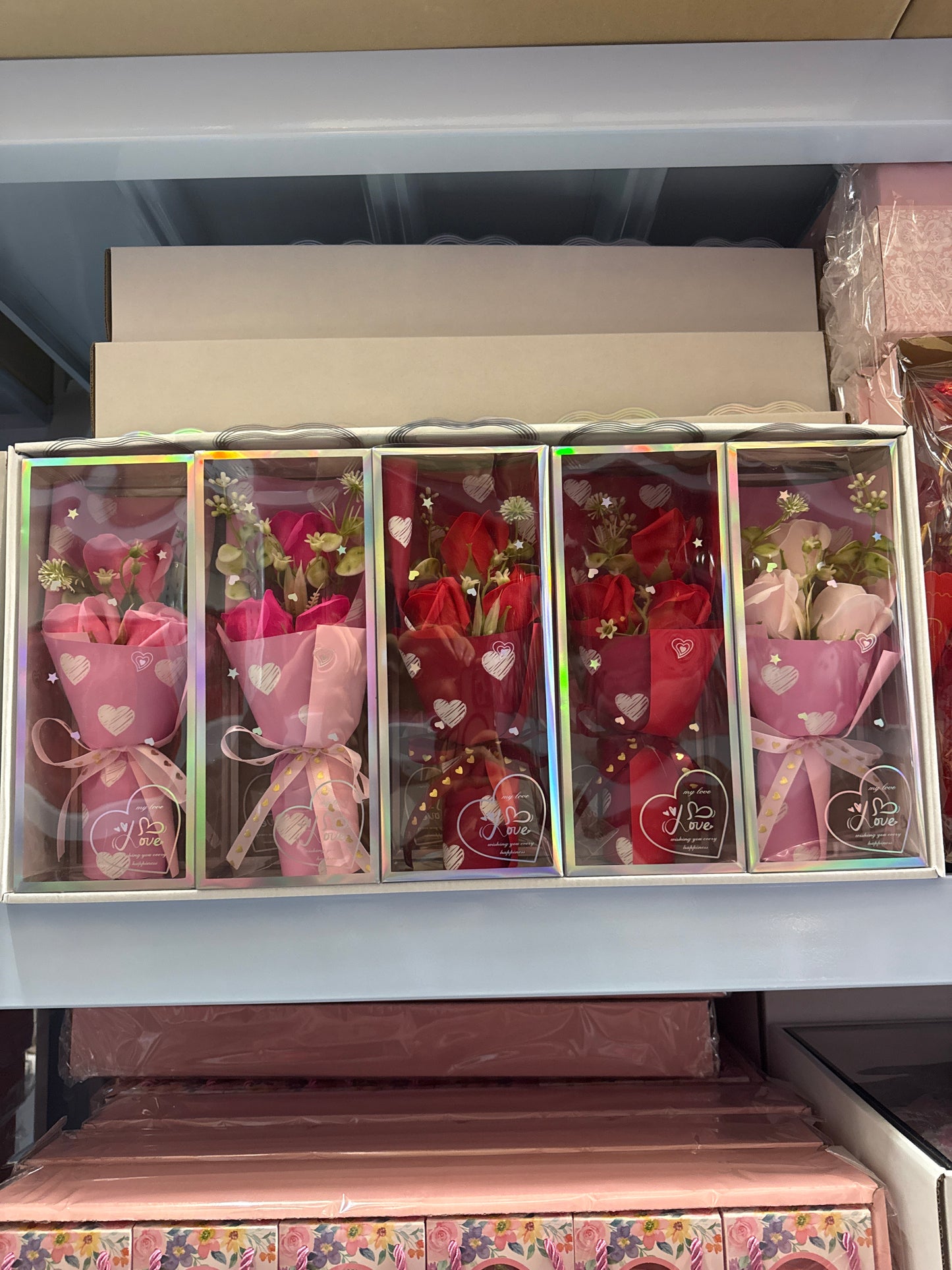 5pc Bouquetd og artificial flowers
