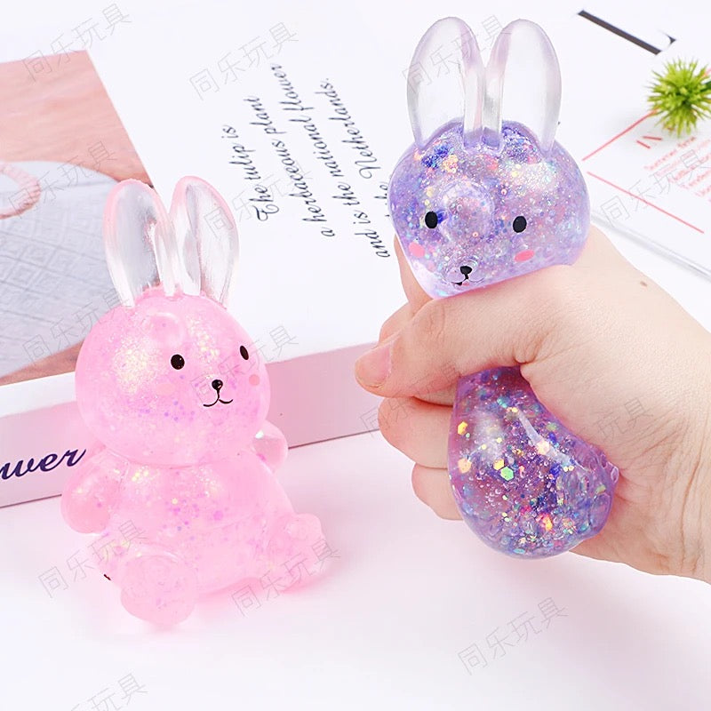 12pcs Sugar Squeezy Glitter rabbit