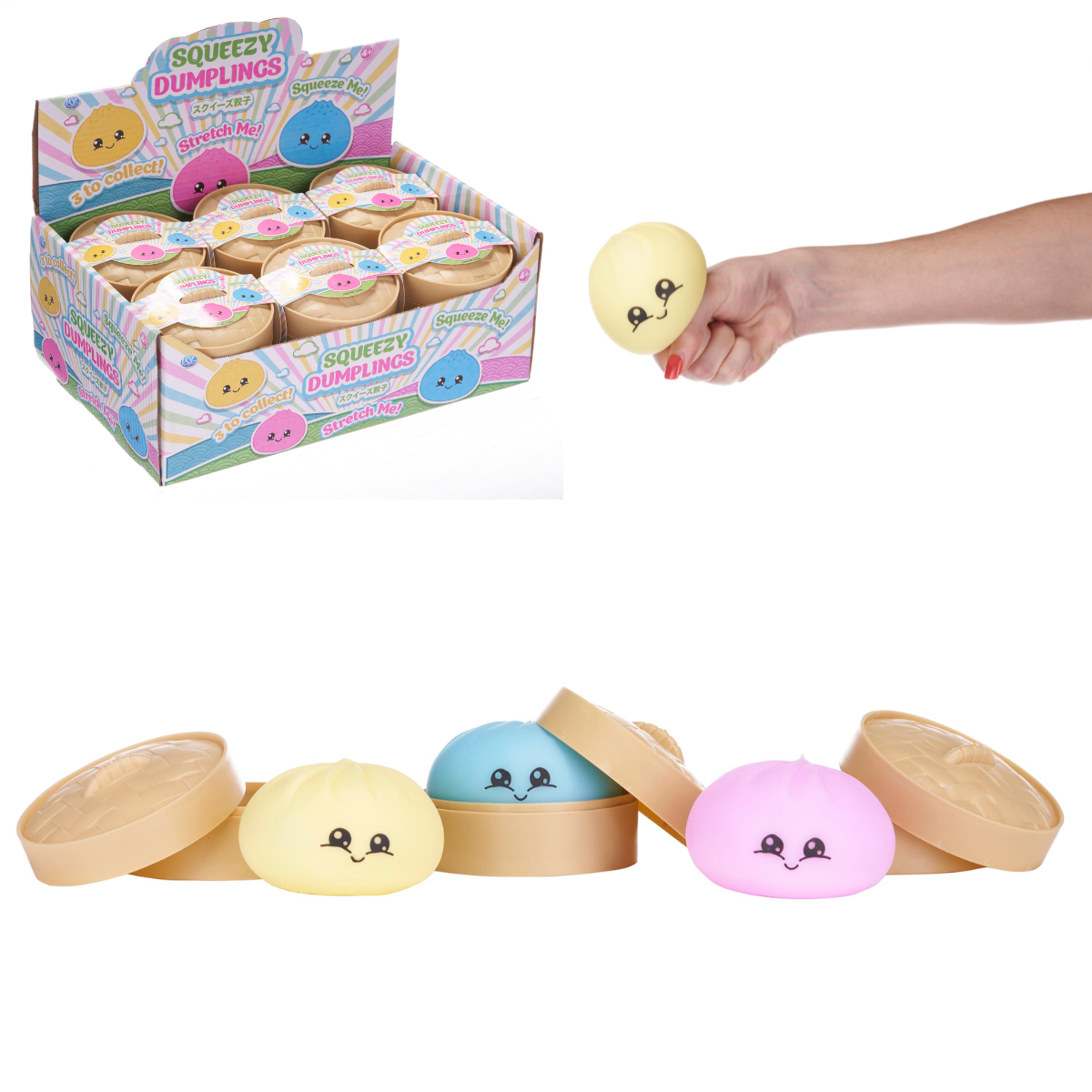 12pcs dumplings with smiley face big size 8.5cm