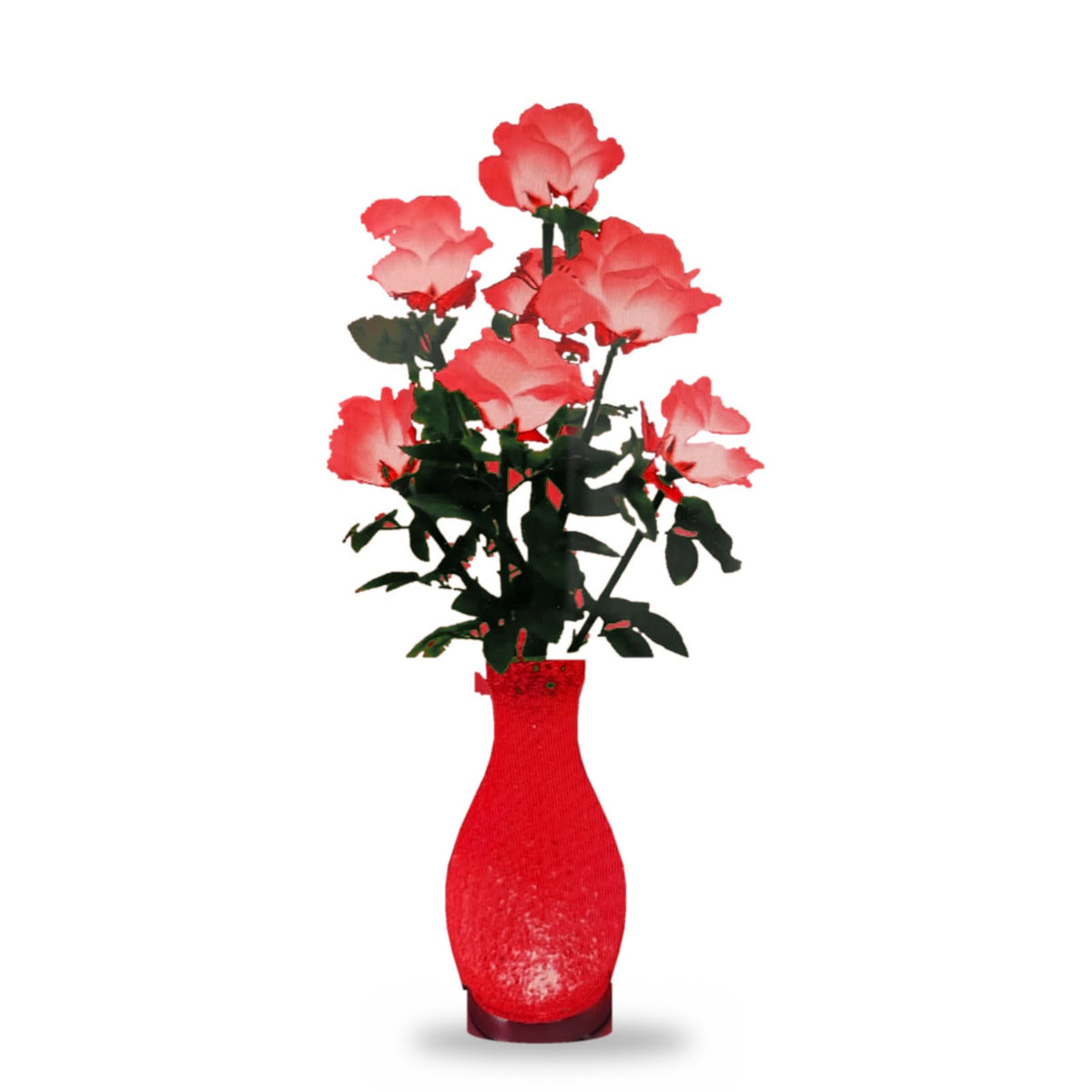 Decorative table lamp flower-like design 74cm, 7L