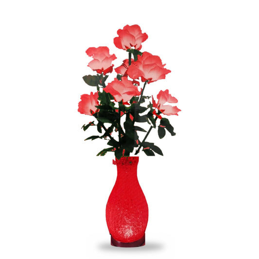 Decorative table lamp flower-like design 74cm, 7L