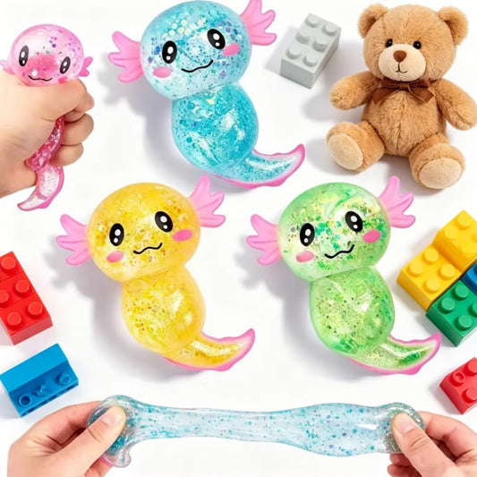 12pcs Sugar Glitter Squishy Axolotl
