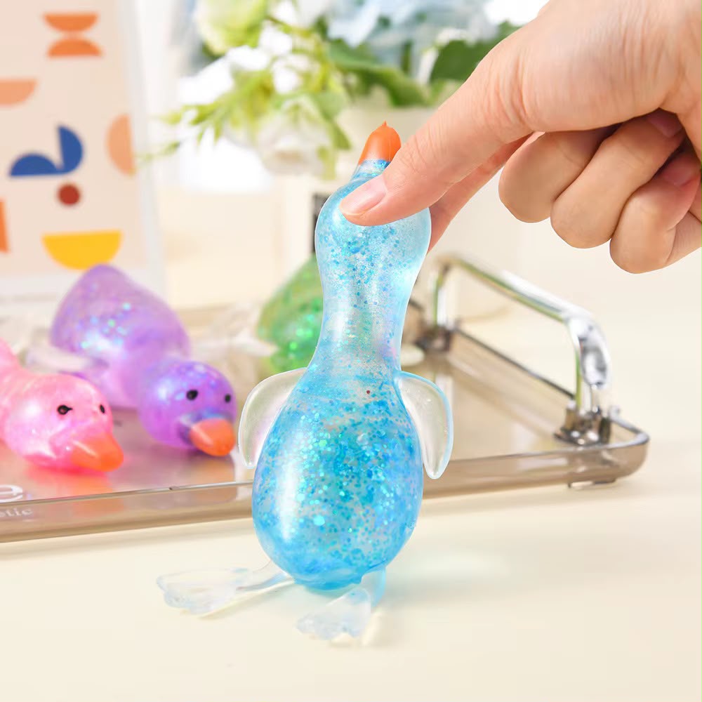 12pcs Sugar Glitter Squishy Duck