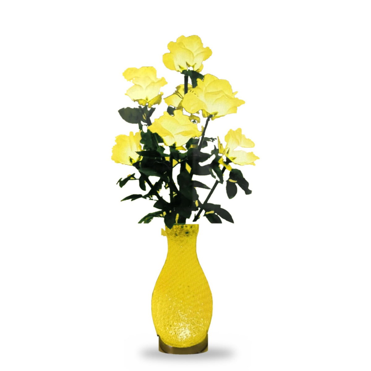 Decorative table lamp flower-like design 74cm, 7L
