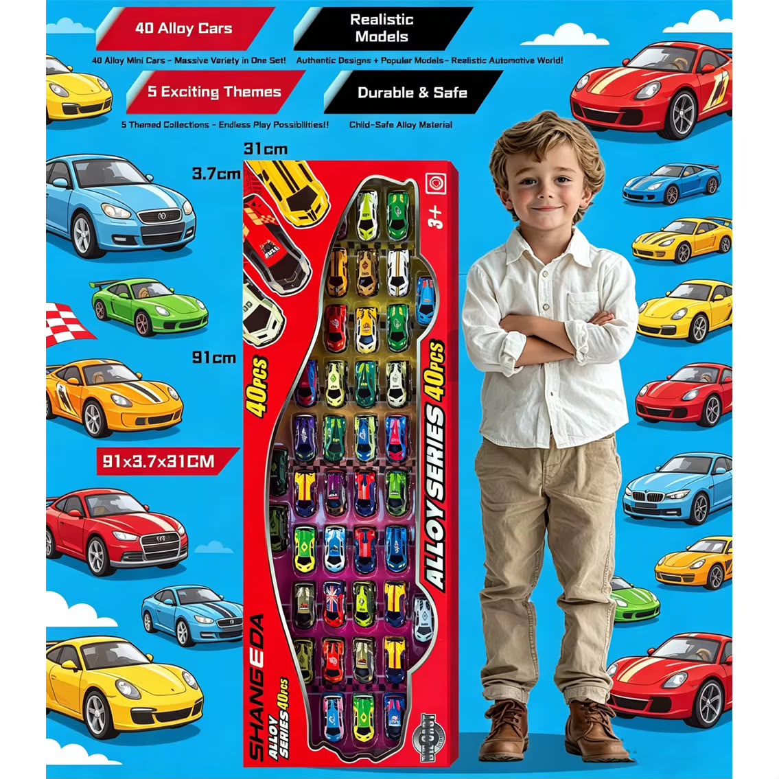 40pcs Power Cars