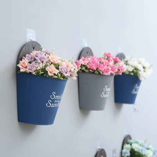 Hanging Metal Flower Pot - 5 Colours – artificial flowers, wholesale