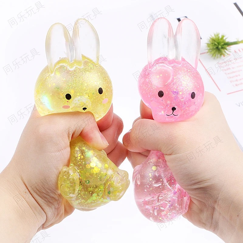 12pcs Sugar Squeezy Glitter rabbit