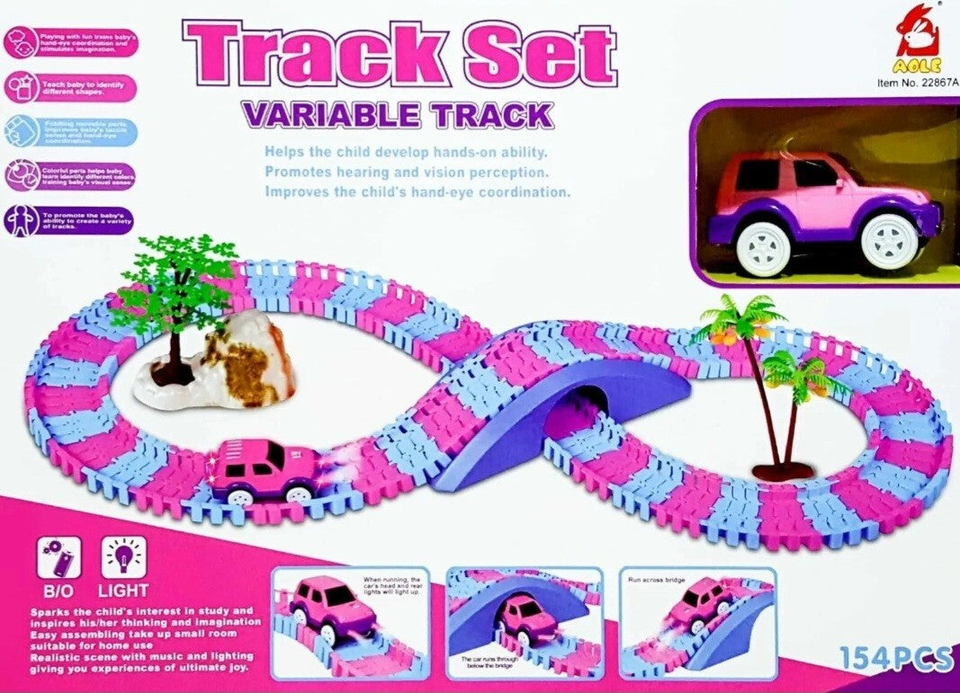 154pcs CREATE A ROAD TRACK SET