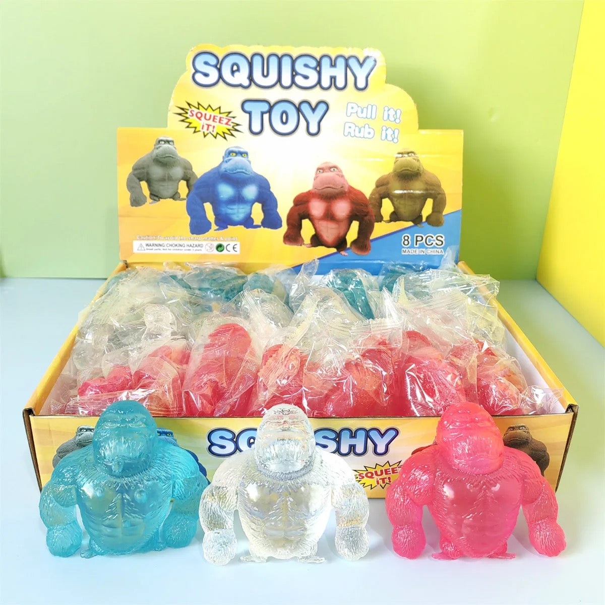 12pcs Sugar Squeezy Glitter gorilla