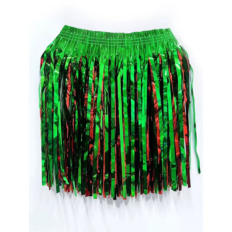 12pcs multicolored metallic tinsel skirt