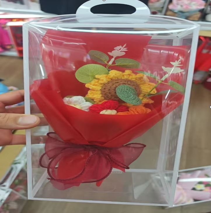 5pcs Gift set Handmade crochet Flowers gift Bouquet