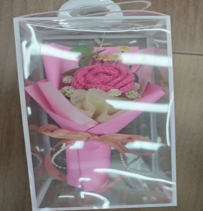 4pcs Gift set Handmade crochet Flowers gift Bouquet