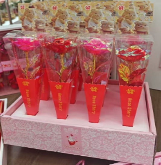 12pcs Rose  Artificial Flower light up