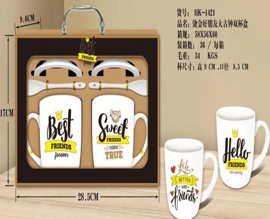 Ceramic coffee Mug gift set 2pcs