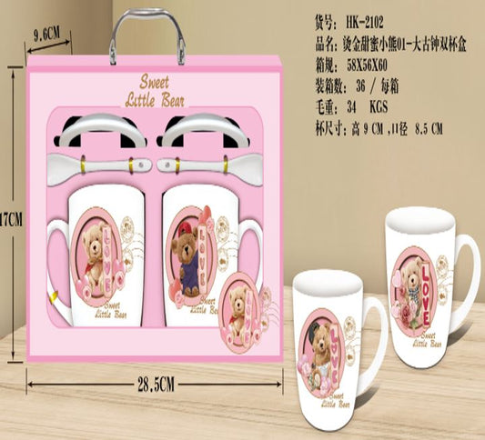 Ceramic coffee Mug gift set 2pcs