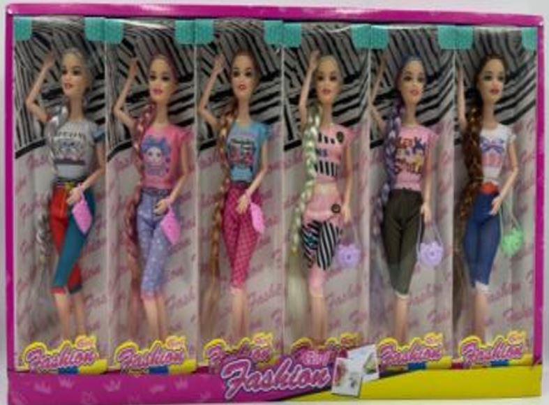 11.5-inch full-body, 11-joint long-braided doll (12 pieces)