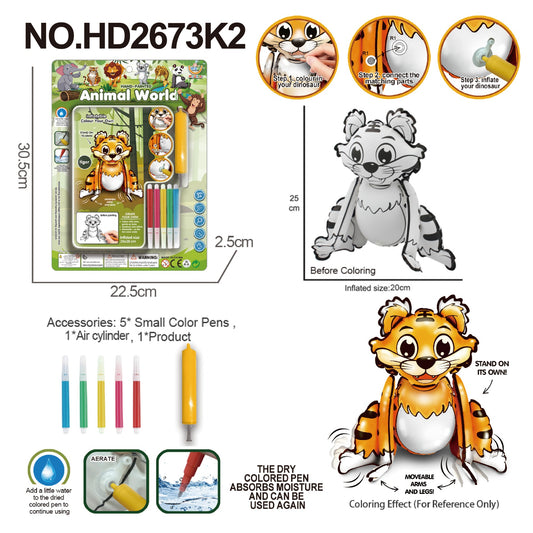 DIY Hand-painted Tiger with Gas Pump