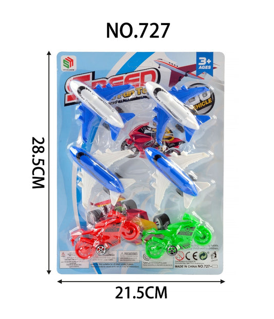 Gliding airplane motorcycle (6 pieces)