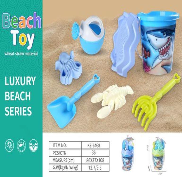 beach bucket toys shark