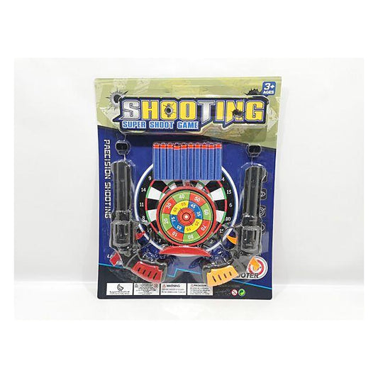 Shooting Dartboard Game with 2 Revolvers