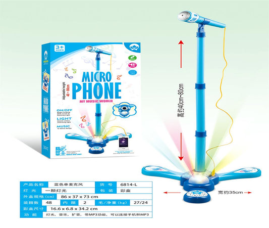 Blue Single Microphone Karaoke