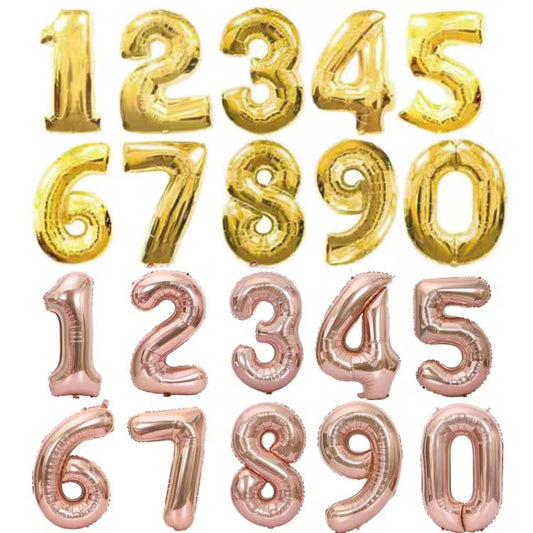 Balloons birthday 10pc Numbers(0-9)