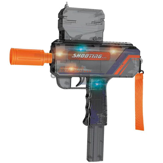 Transparent type with light type Uzi electric toy gun