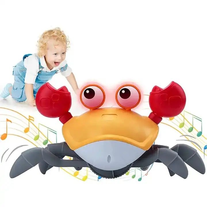 B/O INTERACTION CRAB 2CLRS W/MUSIC&LIGHT W/USB+3.7V LI BATTERY P.BX