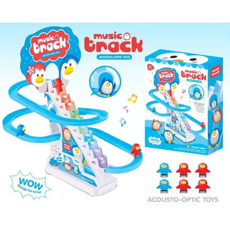 PENGUIN TRACK SET W/LIGHT&MUSIC P.BX