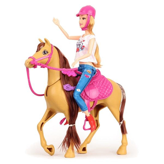 12 inch doll riding a horse