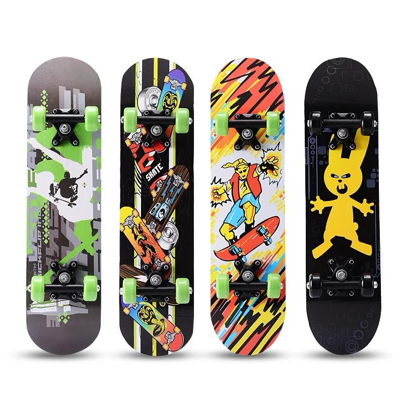 WOODEN SKATE BOARD, MIX DESIGNS