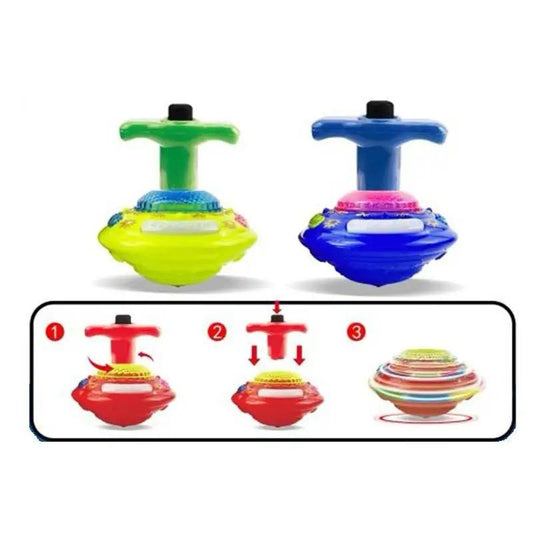 Spinning Tops with light & music. 12pcs