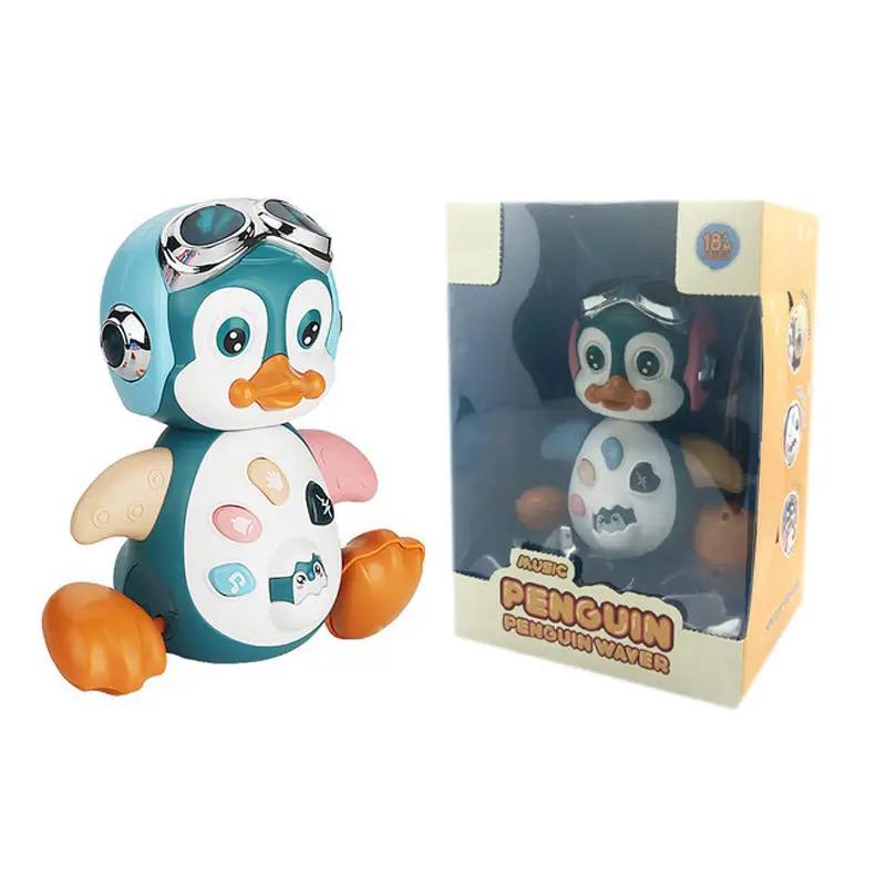 Electric swinging penguin with light and music 8865A