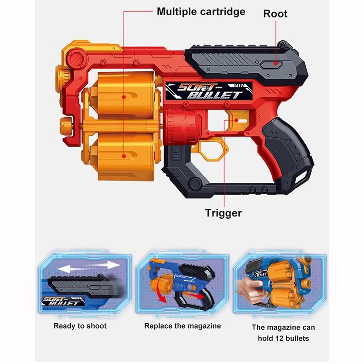 soft bullet gun nerf guns T-12