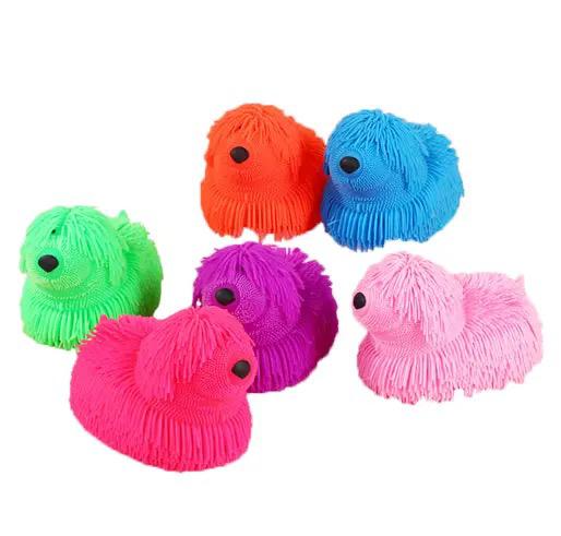 6pcs decompression fluffy dogs light up