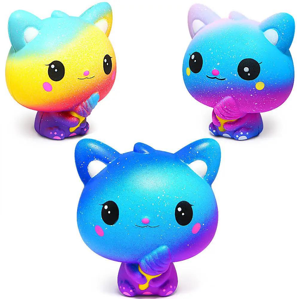 12pcs decompression squeeze Galaxy cat toys