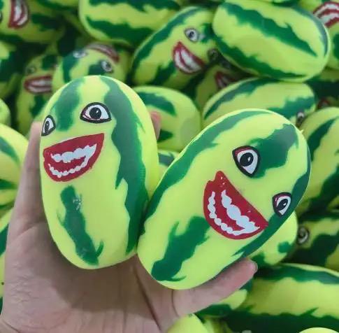 12pcs decompression squeeze watermelon toys