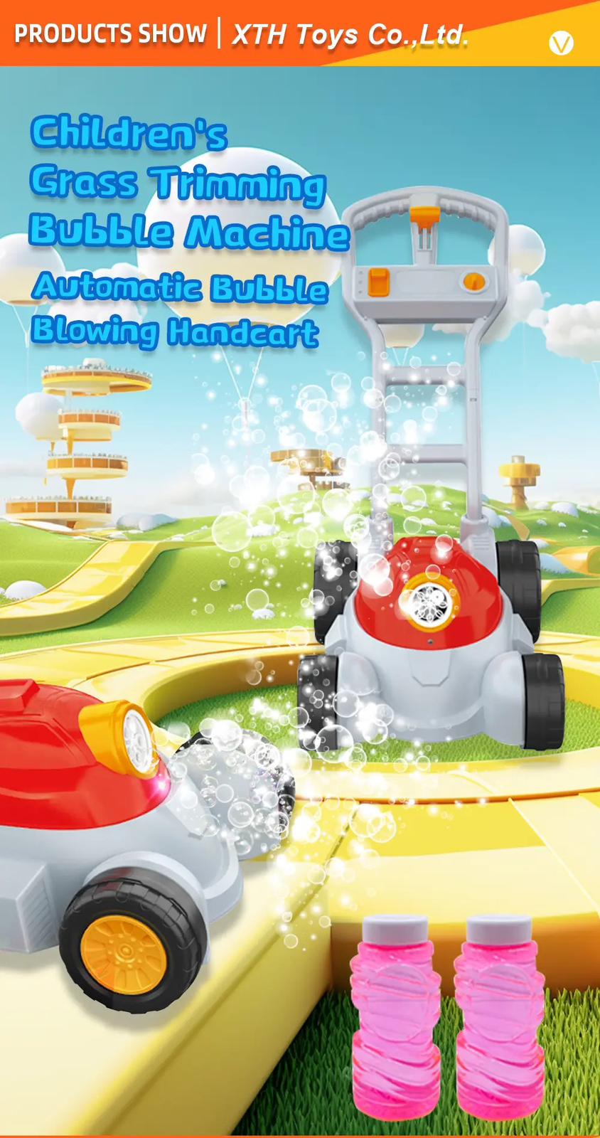 Lawn mower bubble machine 372