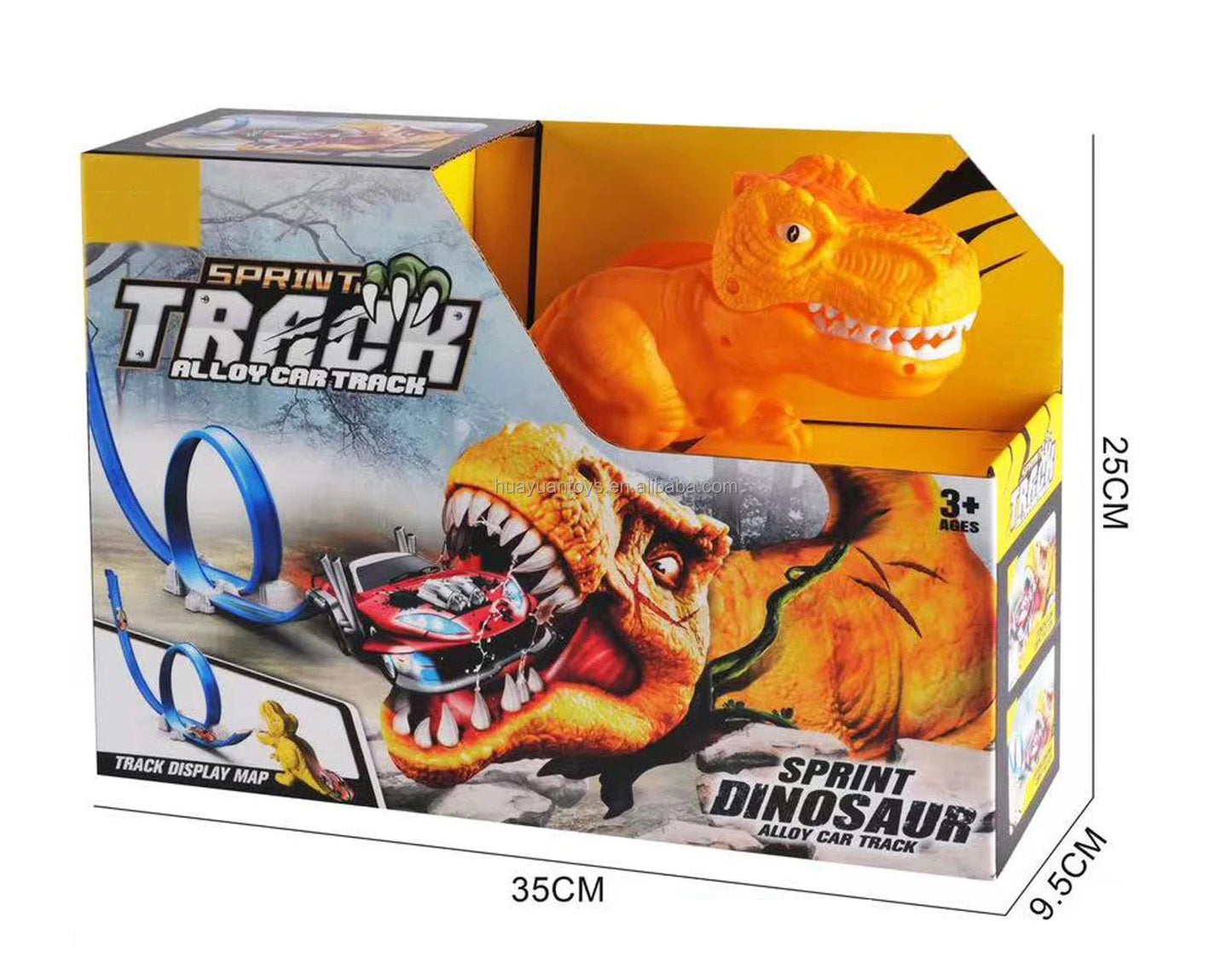 DINOSAUR SCENE EJECTION TRACK ALLOY CAR