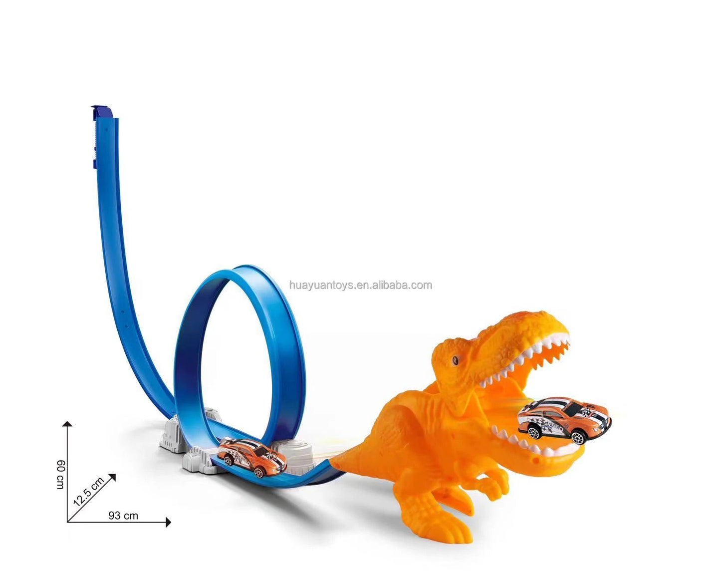 DINOSAUR SCENE EJECTION TRACK ALLOY CAR