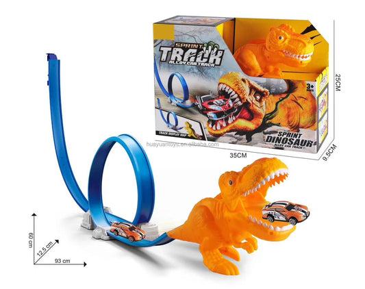 DINOSAUR SCENE EJECTION TRACK ALLOY CAR