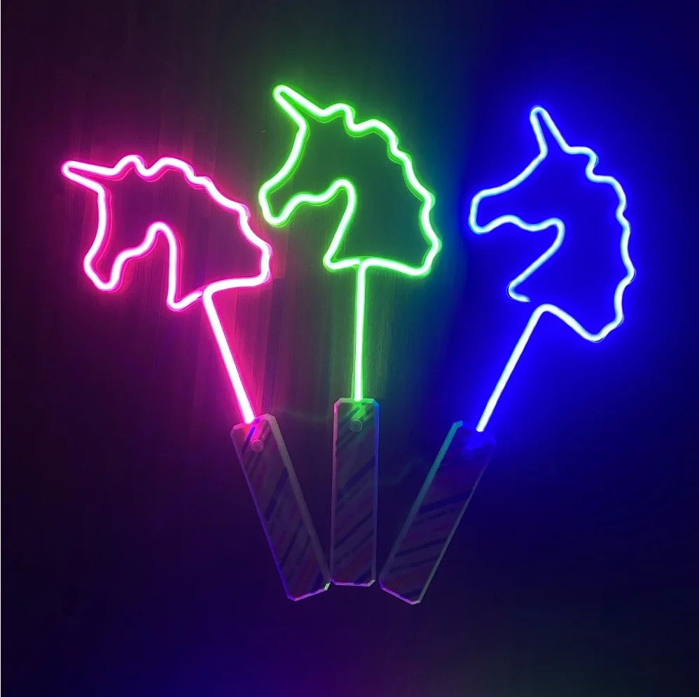 Unicorn neon solid color flash stick