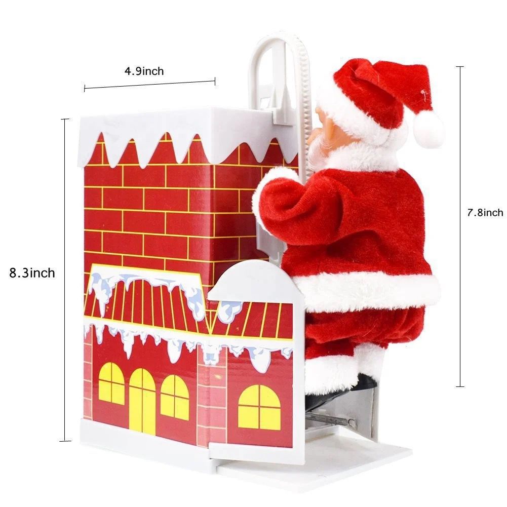 10 inch climbing door chimney santa